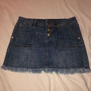 Celebrity Pink Girls Denim Ruffle Skirt